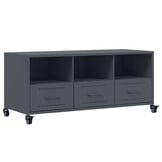 VidaXL TV-meubel Staal Antraciet - 100,5 cm - Nu 34% Korting!