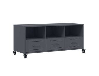 VidaXL TV-meubel Staal Antraciet - 100,5 cm - Nu 34% Korting!