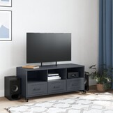 VidaXL TV-meubel Staal Antraciet - 100,5 cm - Nu 34% Korting!
