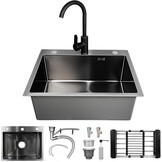 Zwarte Keukenspoelbak 55x45cm - Nu 54% Korting!