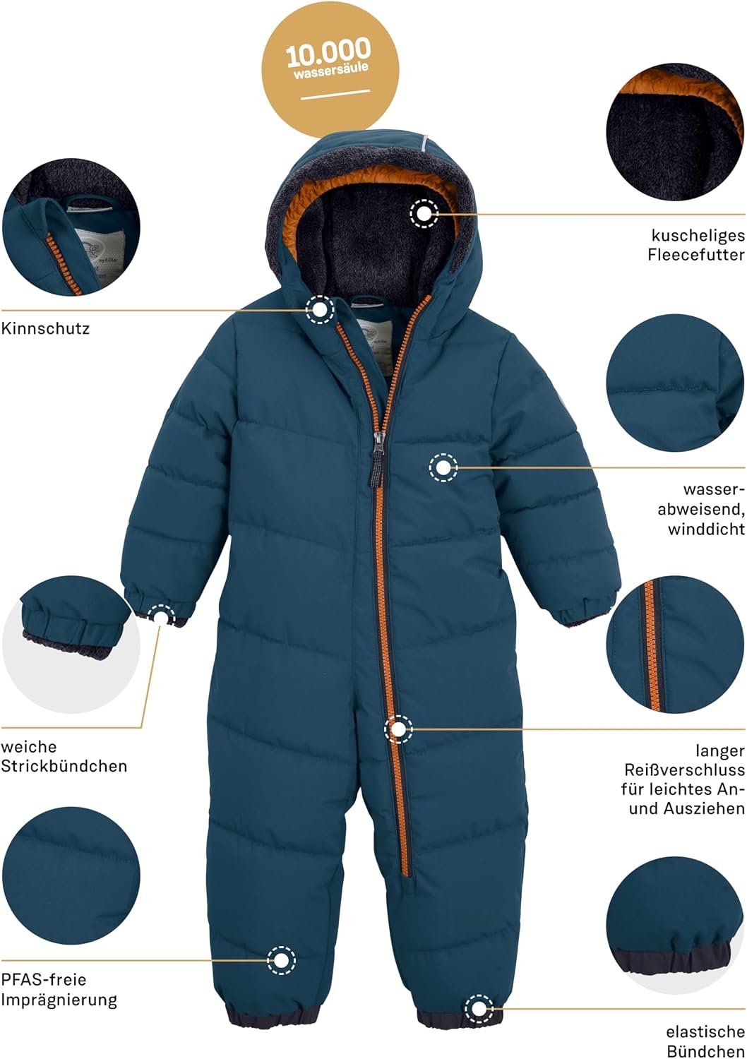 Gewatteerde Kinderoverall met Capuchon - Waterafstotend & Warm - 29% Korting
