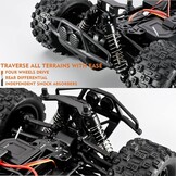 RC Auto 4WD 40 km/u Waterdicht Offroad Monster Truck - Rood - 59% Korting!