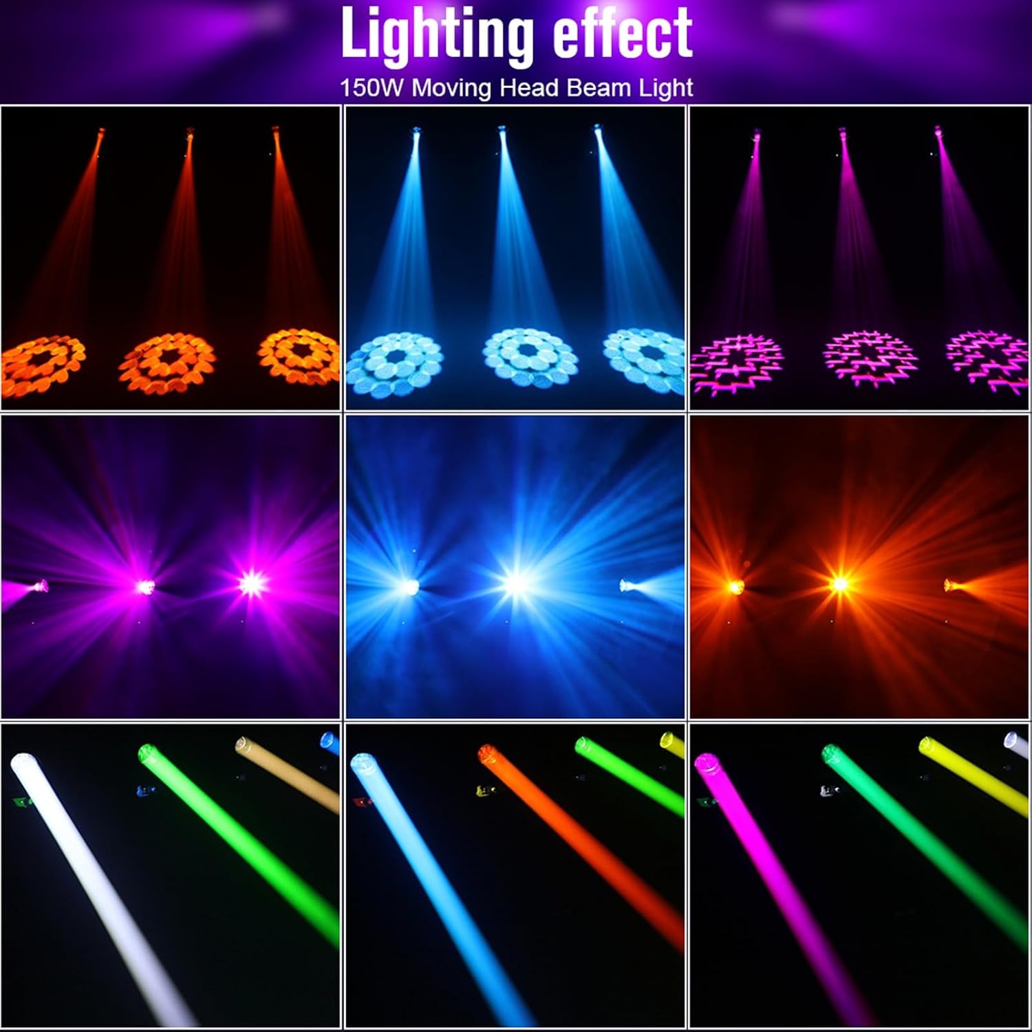 Krachtige Moving Head DJ Lichtshow 150W LED RGBW - 73% Korting!