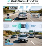 BOTSLAB 4K Dashcam Voor & Achter met STARVIS 2, 64GB SD