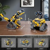 Sillbird Robot voor kinderen, voor jongens, 5-in-1 robotset met app-afstandsbediening, muur/technische robot/Mech dinosaurus, programmeerbaar bouwspeelgoed, creatief verjaardagscadeau