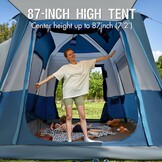 PORTAL SUV-tent voor 5 personen met veranda, 2-in-1 kampeertent, waterafstotend en winddicht, koffertent met 2 deuren voor reizen en outdoor-avonturen