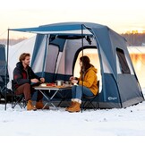 PORTAL SUV-tent voor 5 personen met veranda, 2-in-1 kampeertent, waterafstotend en winddicht, koffertent met 2 deuren voor reizen en outdoor-avonturen