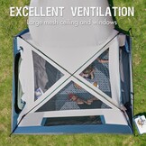 PORTAL SUV-tent voor 5 personen met veranda, 2-in-1 kampeertent, waterafstotend en winddicht, koffertent met 2 deuren voor reizen en outdoor-avonturen
