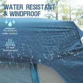 PORTAL SUV-tent voor 5 personen met veranda, 2-in-1 kampeertent, waterafstotend en winddicht, koffertent met 2 deuren voor reizen en outdoor-avonturen