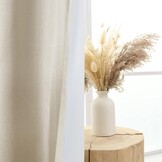L.Z.E Beige Blackout Curtains for Bedroom, Linen Look 100% Black Out Curtains for Living Room, Eyelet Drapes for Nursery Kids Room, 96 Inch Drop 245 cm Long Thermal Windproof