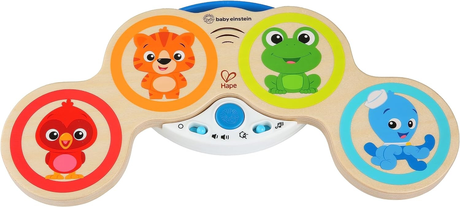 Baby Einstein Hape Magic Touch Drums Muzikaal Houten Speelgoed, Vanaf 6 Maanden