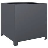 vidaXL Plantenbak 50x50x50 cm staal antracietkleurig