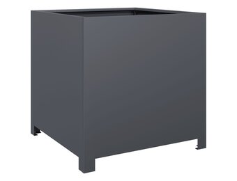 vidaXL Plantenbak 50x50x50 cm staal antracietkleurig