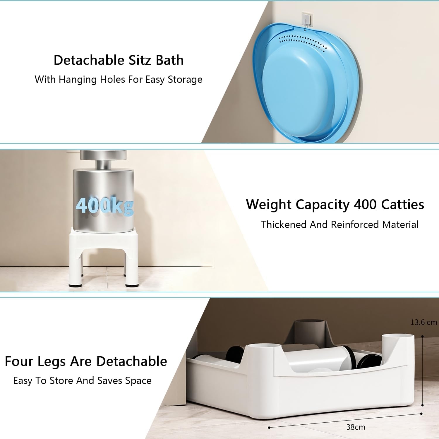 Draagbaar Zitbad met Kruk - Comfort & Hygiëne (60% Korting)