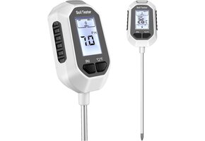 Digitale Bodemtester 4-in-1 met pH, Vocht, Licht & Temp. - 55% Korting!