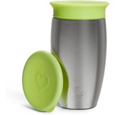 Munchkin Miracle 360 graden roestvrijstalen drinkbeker, 296 ml, groen