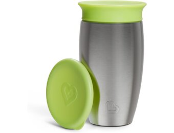 Munchkin Miracle 360 graden roestvrijstalen drinkbeker, 296 ml, groen