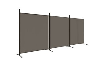 vidaXL Kamerscherm met 3 panelen 525x180 cm stof antracietkleurig