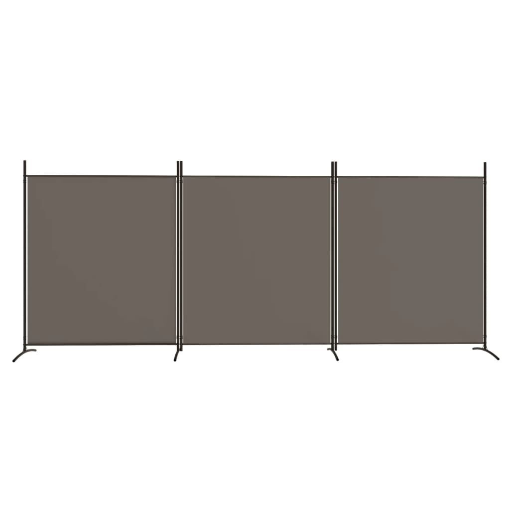 vidaXL Kamerscherm met 3 panelen 525x180 cm stof antracietkleurig