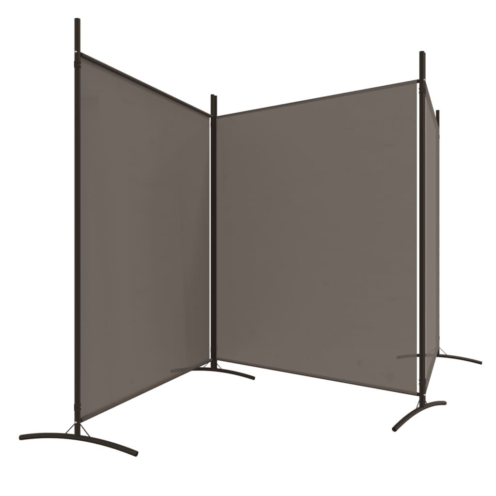 vidaXL Kamerscherm met 3 panelen 525x180 cm stof antracietkleurig