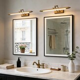 HMAKGG Vintage Spiegelverlichting Badkamer - 60 cm - 12W - 3000K - Messing