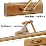 HMAKGG Vintage Spiegelverlichting Badkamer - 60 cm - 12W - 3000K - Messing