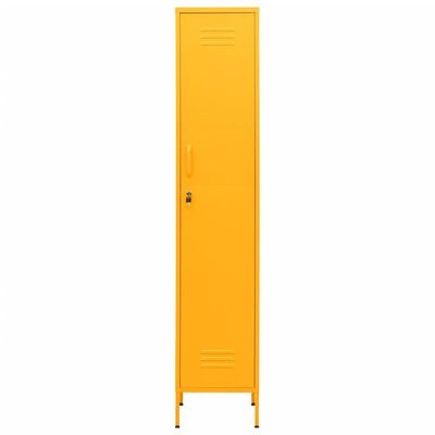 vidaXL Lockerkast 35x46x180 cm staal mosterdgeel