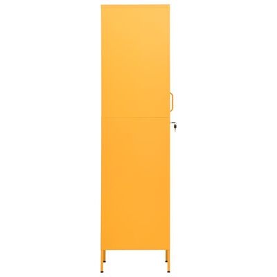 vidaXL Lockerkast 35x46x180 cm staal mosterdgeel