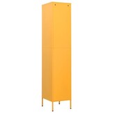 vidaXL Lockerkast 35x46x180 cm staal mosterdgeel
