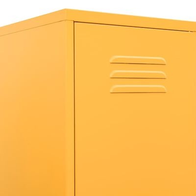 vidaXL Lockerkast 35x46x180 cm staal mosterdgeel