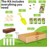 Garden Set for Kids, Plants to Grow, Ready to Grow, Mini Indoor Vegetable Garden, Plant Set, Vegetable Seed, Set for Kids with 4 Types of Seeds