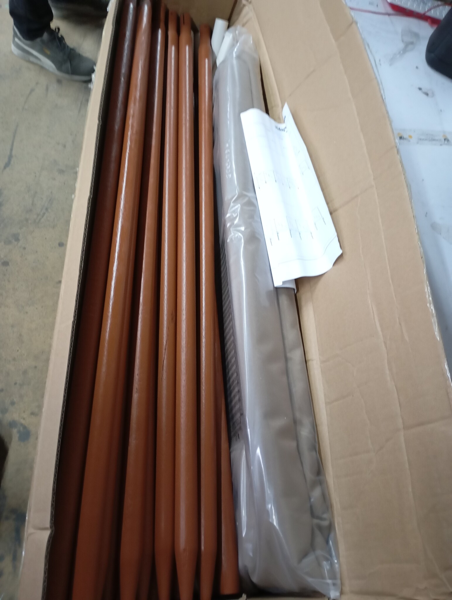 vidaXL Windscherm 9-panelen 1200x160 cm stof taupe