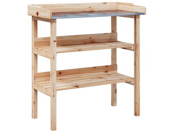 vidaXL Plantentafel met schappen 78x38x82,5 cm massief vurenhout