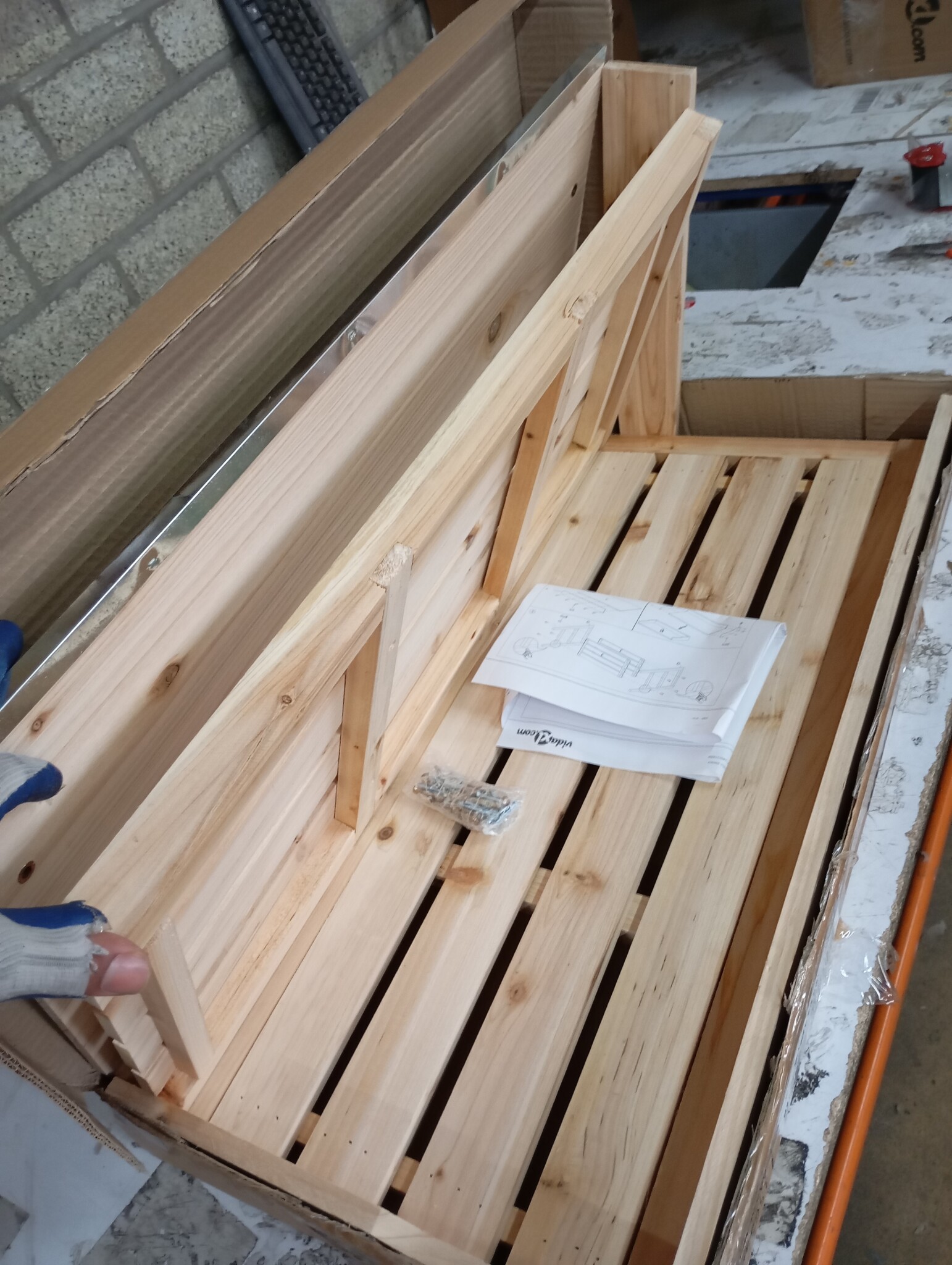 vidaXL Plantentafel met schappen 78x38x82,5 cm massief vurenhout