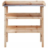 vidaXL Plantentafel met schappen 78x38x82,5 cm massief vurenhout