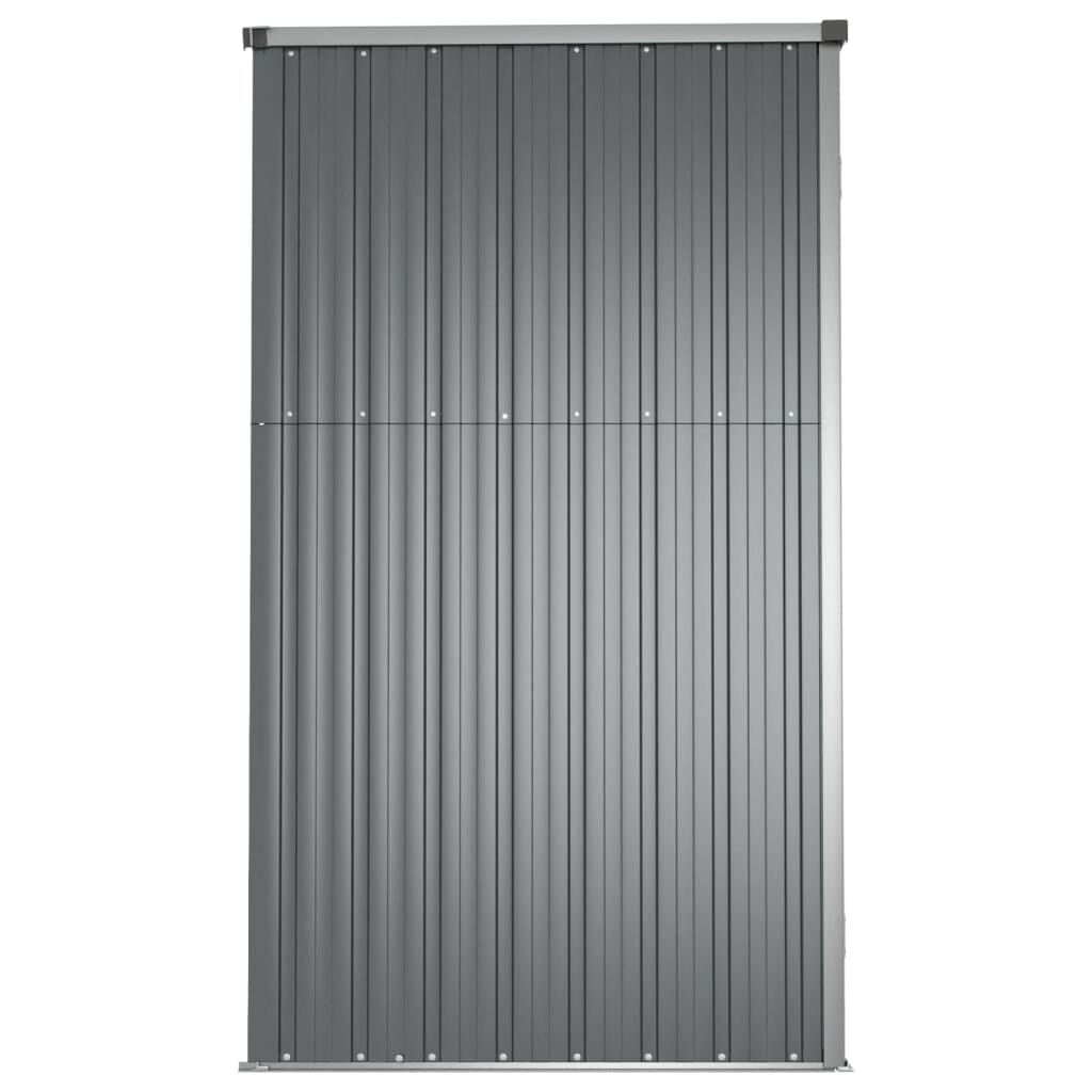 vidaXL Tuinschuur 161x89x161 cm gegalvaniseerd staal grijs
