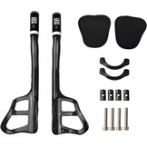 PLATT Carbon TT Handlebar Bicycle Aero Bars Tri Bars Cycling Rest Handlebar for Mountain Bike and Road Bike 31.8mm (White 02)