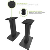 Kanto SP9 Universal Desktop Speaker Stands - 9 Inch - 2 Pack - Steel (Black)