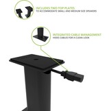 Kanto SP9 Universal Desktop Speaker Stands - 9 Inch - 2 Pack - Steel (Black)