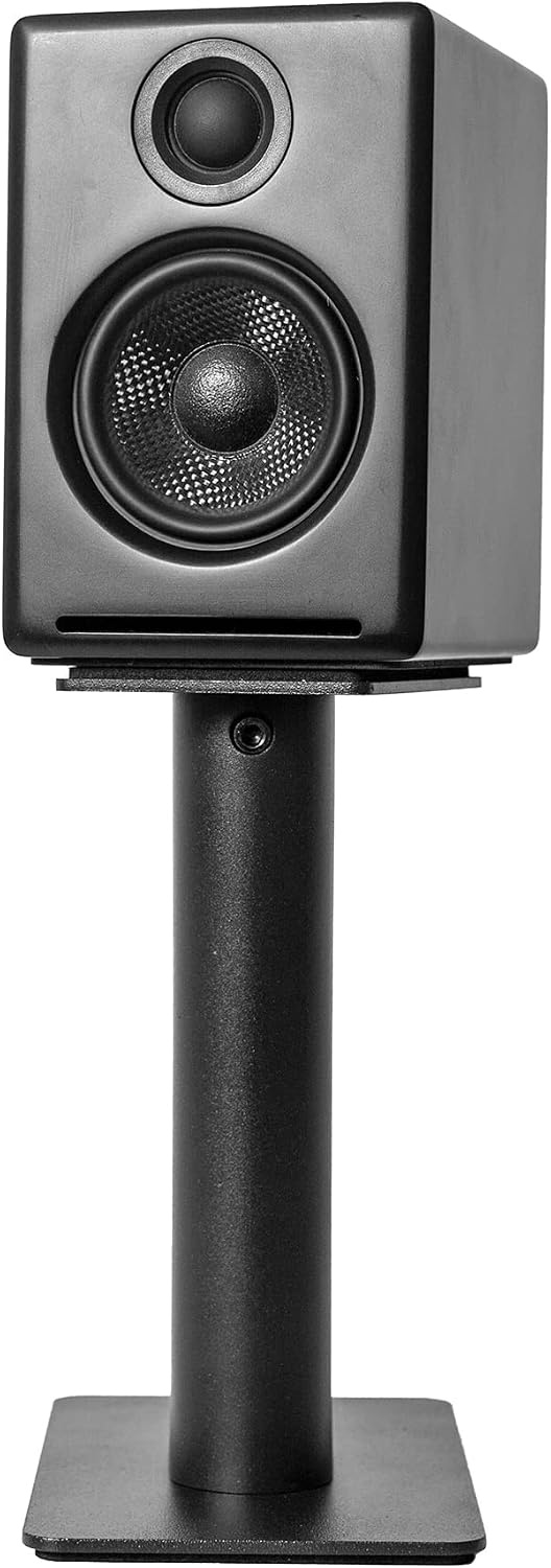 Kanto SP9 Universal Desktop Speaker Stands - 9 Inch - 2 Pack - Steel (Black)
