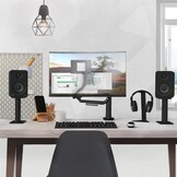 Kanto SP9 Universal Desktop Speaker Stands - 9 Inch - 2 Pack - Steel (Black)