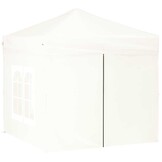 vidaXL Partytent inklapbaar met zijwanden 2x2 m wit