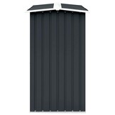 vidaXL Haardhoutschuur 330x92x153 cm gegalvaniseerd staal antraciet