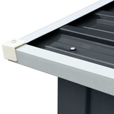 vidaXL Haardhoutschuur 330x92x153 cm gegalvaniseerd staal antraciet