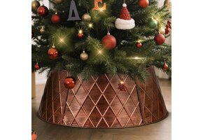 Metalen Kerstboomkraag 90cm Koper - Ruitvormig (50% Korting)