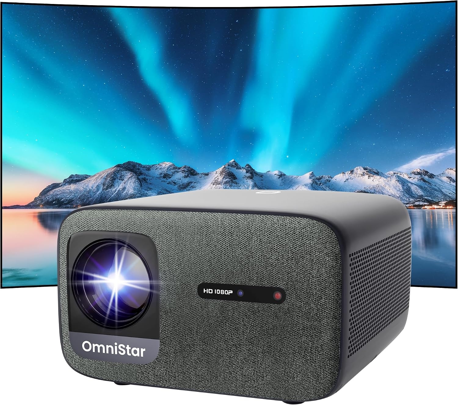 CASIRIS Omnistar Beamer 1500 ANSI | Auto Focus | 1080p Full HD 4K ondersteuning | 16:9 5G WiFi Bluetooth videoprojector voor tv-stick, thuisbioscoop, kantoor, club, buiten