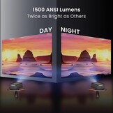 CASIRIS Omnistar Beamer 1500 ANSI | Auto Focus | 1080p Full HD 4K ondersteuning | 16:9 5G WiFi Bluetooth videoprojector voor tv-stick, thuisbioscoop, kantoor, club, buiten
