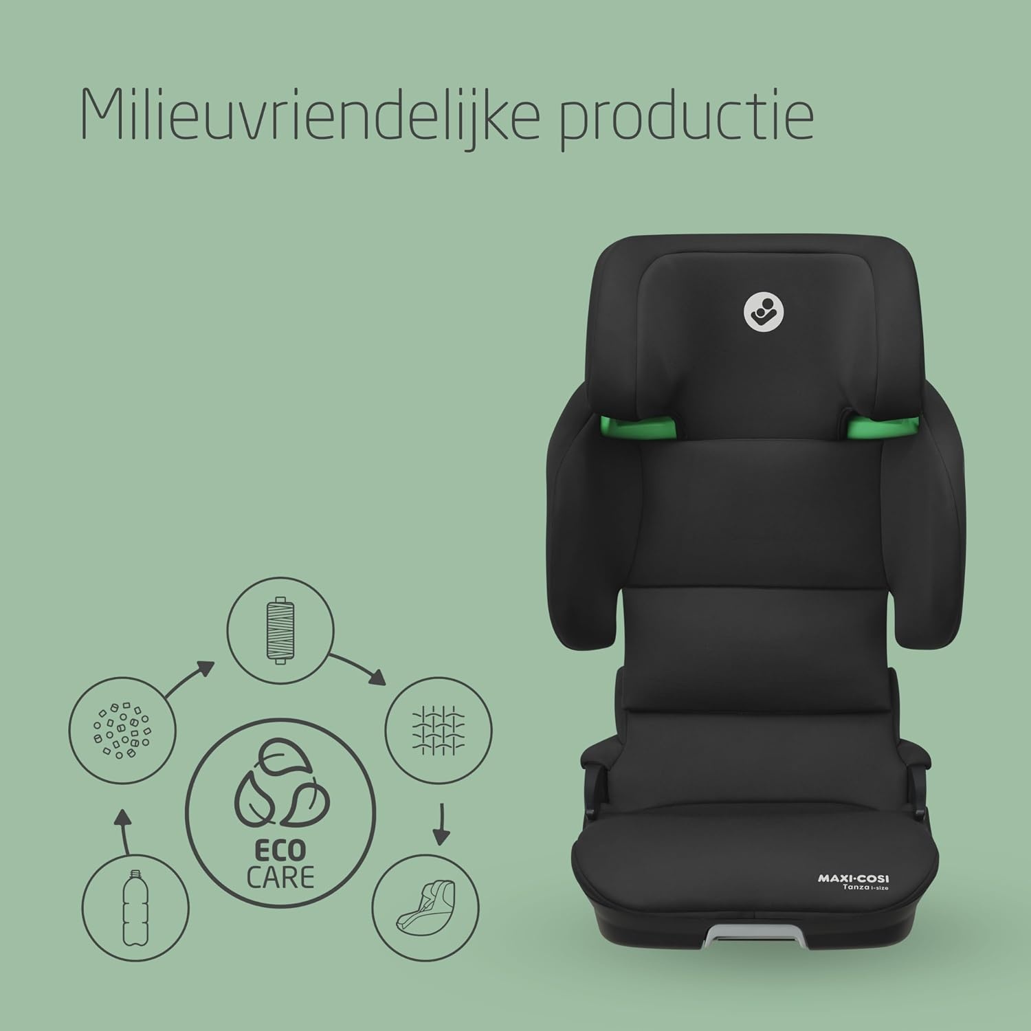 Opvouwbaar i-Size Reisautostoeltje 3,5-12 jaar 100-150cm | G-CELL bescherming | 10 hoofdsteunposities | ISOFIX | Gewatteerde zitverhoger | Full Black