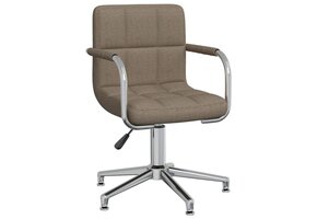 Draaibare Eetkamerstoel Stof Taupe - 56% Korting