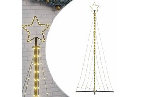 vidaXL LED Kerstboom 249 cm met 447 Warm Witte LED's - 65% Korting